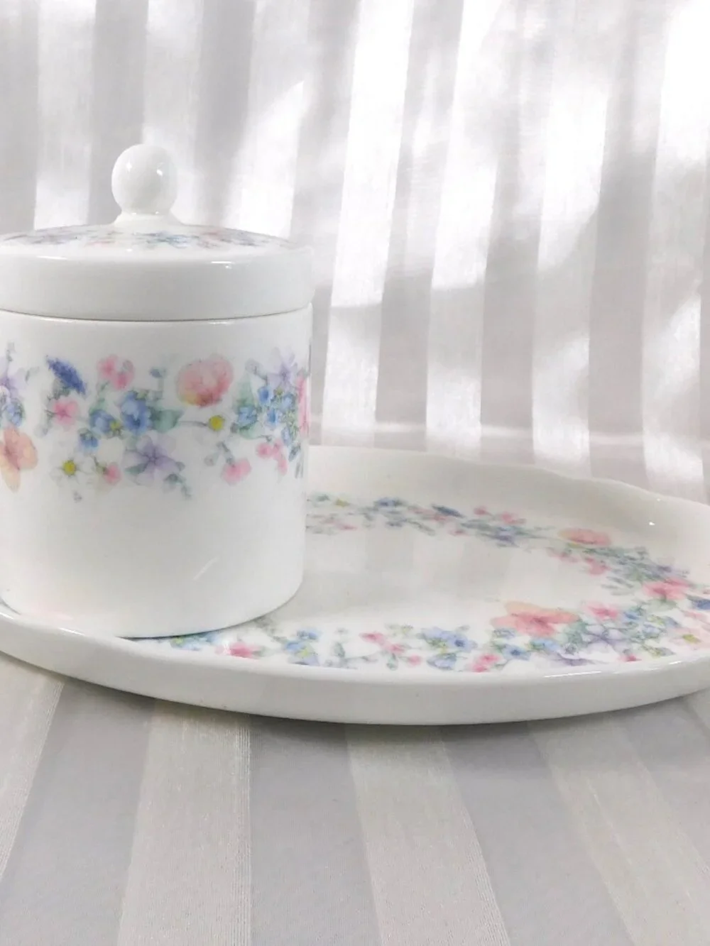 Wedgwood Angela Vanity Tray and Covered Ring/Trinket Dish  # 24718